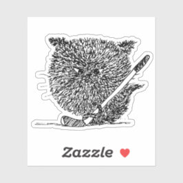 Adesivo Vinheta de Gato de Hóquei