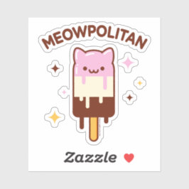 Adesivo Vinheta de Gato MEOWPOLITANO