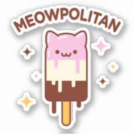 Adesivo Vinheta de Gato MEOWPOLITANO