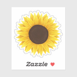 Adesivo Vinheta de girassol