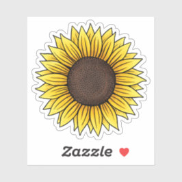 Adesivo Vinheta de girassol