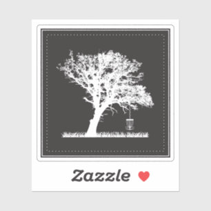 Adesivo Vinheta de Golfe de Disco em Árvore Minimizada