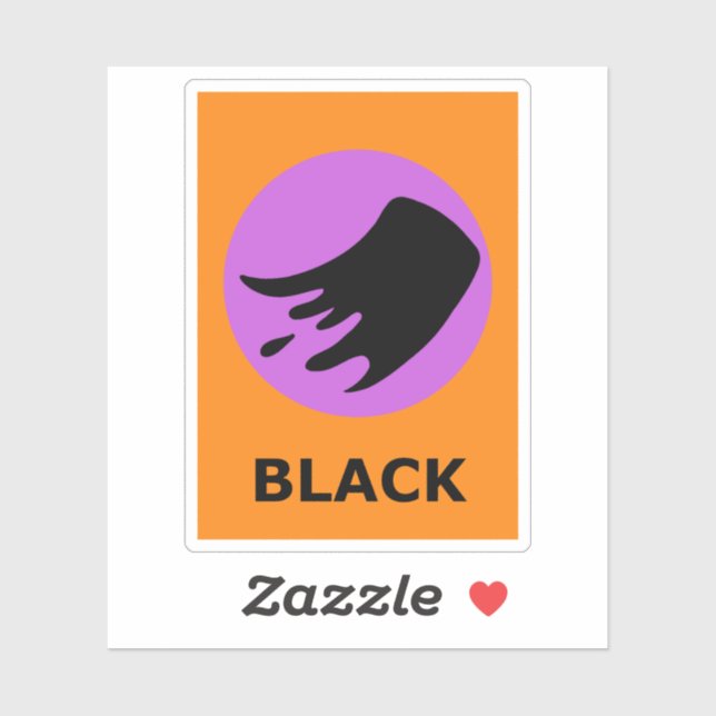 Adesivo Vinheta de Halloween PRETO (Folha)