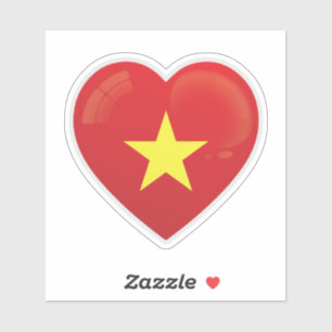 Adesivo Vinheta de Ícone de Amor de Sinalizador Vietnã