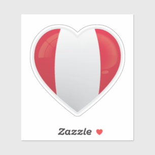 Adesivo Vinheta de Ícone de Amor do Peru