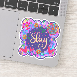 Adesivo Vinheta de inspirividade "Slay"