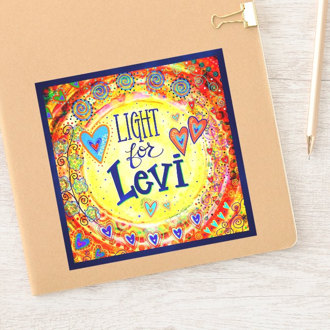 Adesivo Vinheta de insularidade "Light for Levi" (Notebook)