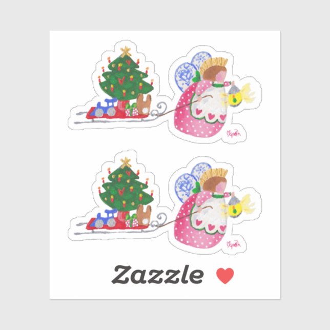 Adesivo Vinheta de Linho de Anjo (Folha)