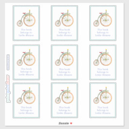 Adesivo Vinheta de Livrete Azul de Bike Circus