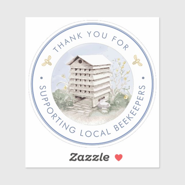 Adesivo Vinheta de mel para vitrine ou portátil impermeáve (Folha)