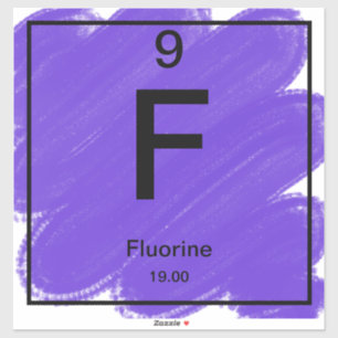 Adesivo Vinheta de Mesa periódica - Fluorina