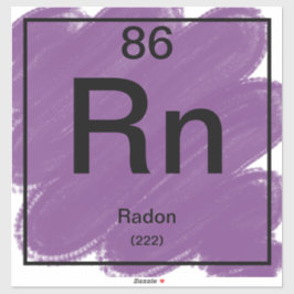 Adesivo Vinheta de Mesa periódica - Radônio