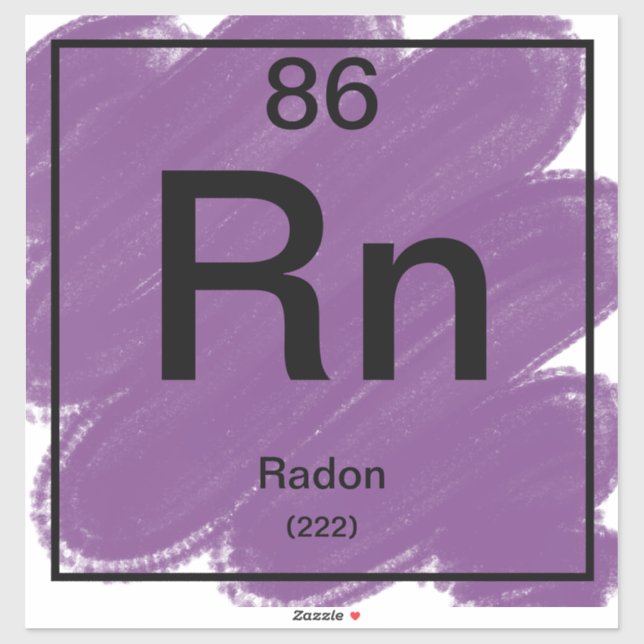 Adesivo Vinheta de Mesa periódica - Radônio (Folha)