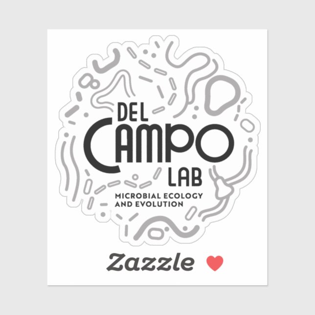 Adesivo Vinheta de micróbios do laboratório del Campo (Folha)