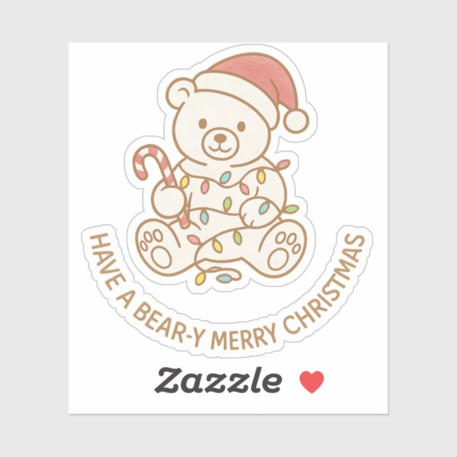 Adesivo Vinheta de Natal Feliz (Folha)