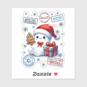 Adesivo Vinheta de Natal Ghost Festiva