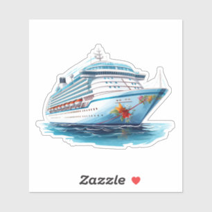 Adesivo Vinheta de navio de cruzeiro