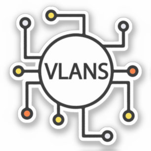 Adesivo Vinheta de Networker de VLANs