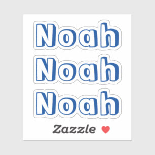 Adesivo Vinheta de Nome para Crianças Azuis