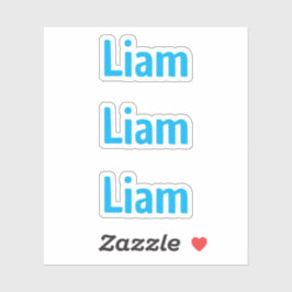 Adesivo Vinheta de nome para crianças azuis e bonitas