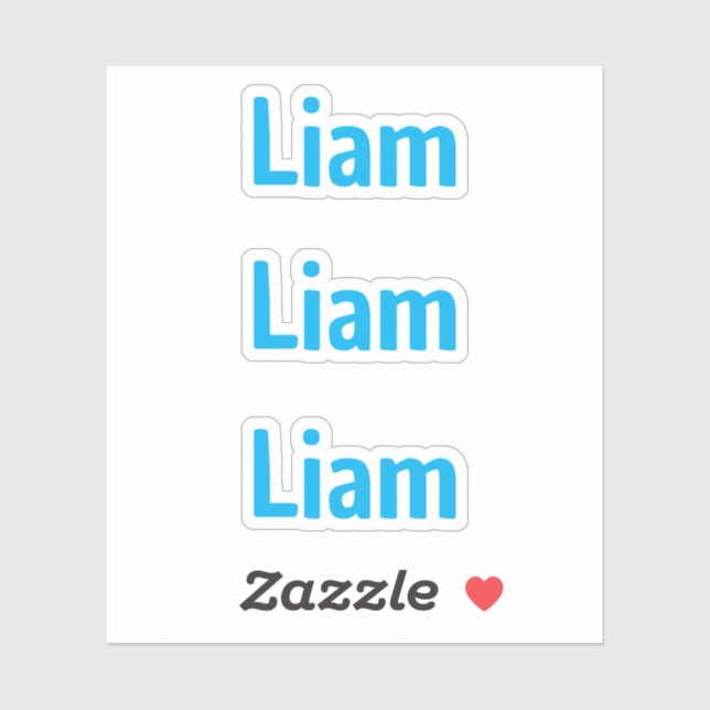 Adesivo Vinheta de nome para crianças azuis e bonitas (Folha)