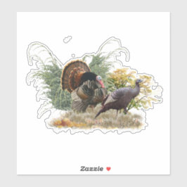 Adesivo Vinheta de peru selvagem