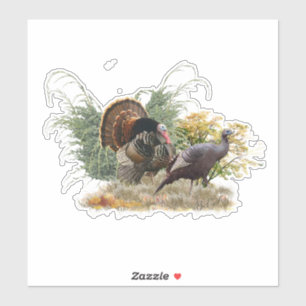 Adesivo Vinheta de peru selvagem