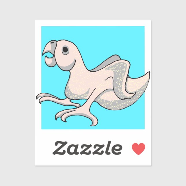 Adesivo Vinheta de Pintinho de papagaio (Folha)