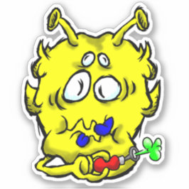 Adesivo Vinheta de pontos de Alienígena Zippy Trippy