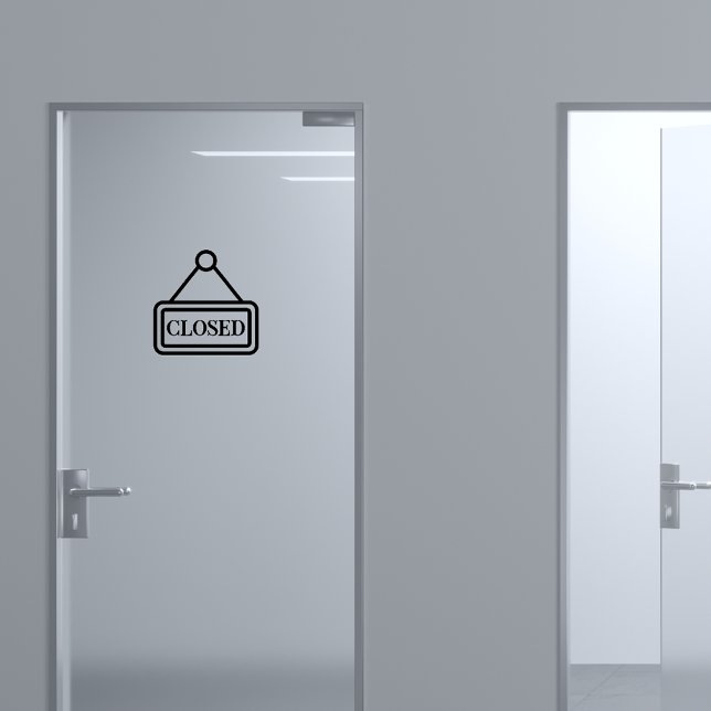 Adesivo Vinheta de porta aberta/fechada (Criador carregado)