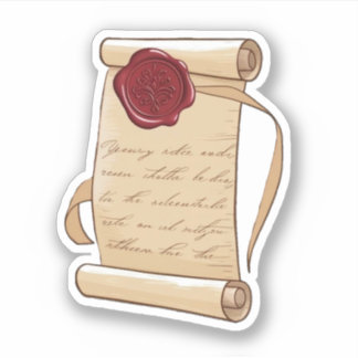 Adesivo Vinheta de rolagem selada