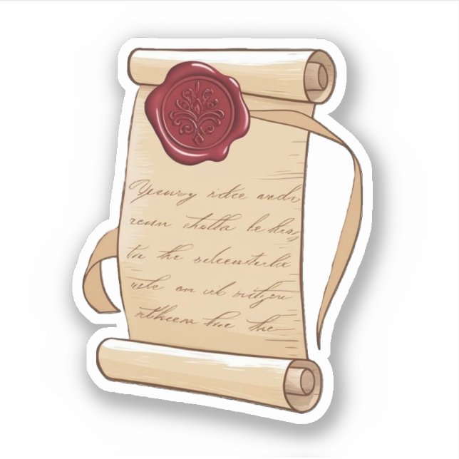 Adesivo Vinheta de rolagem selada (Frente)