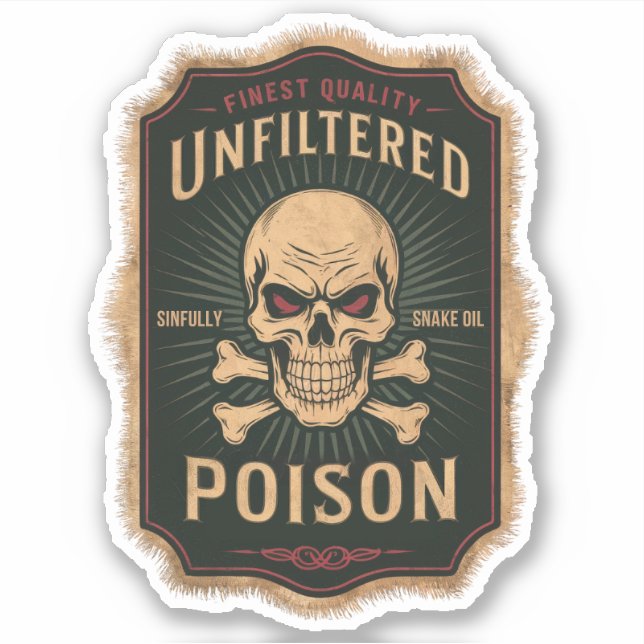 Adesivo Vinheta de Rótulo de Sangue do Unicórnio (Frente)