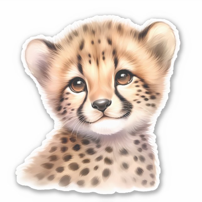 Adesivo Vinheta de Scrapbooking Personalizada Leopard (Frente)