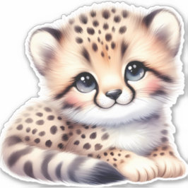 Adesivo Vinheta de Scrapbooking Personalizada Leopard