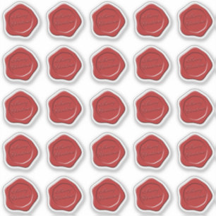 Adesivo Vinheta de selo de cera de Natal feliz