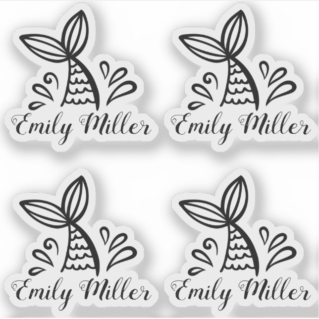 Adesivo Vinheta de Sereia Bonita (Frente)