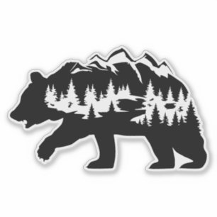 Adesivo Vinheta de Urso.