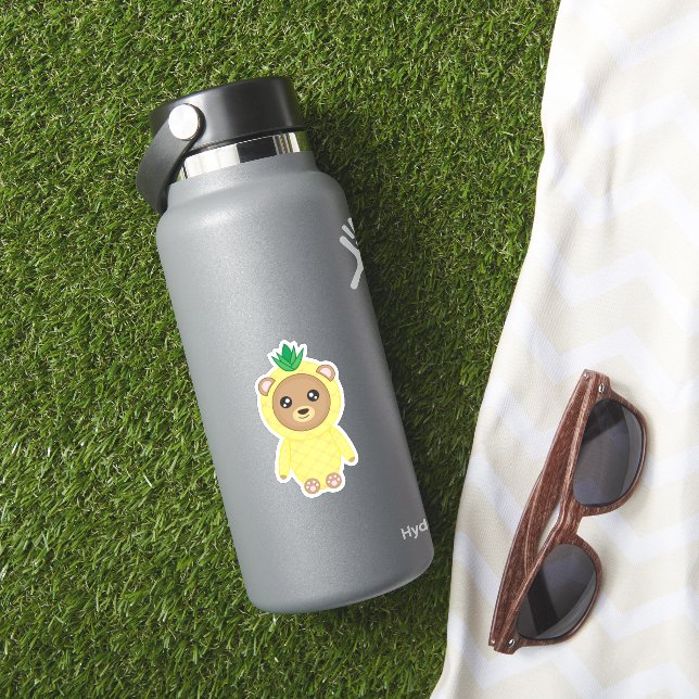 Adesivo Vinheta de Urso do Abacaxi (HydroFlask Insitu)