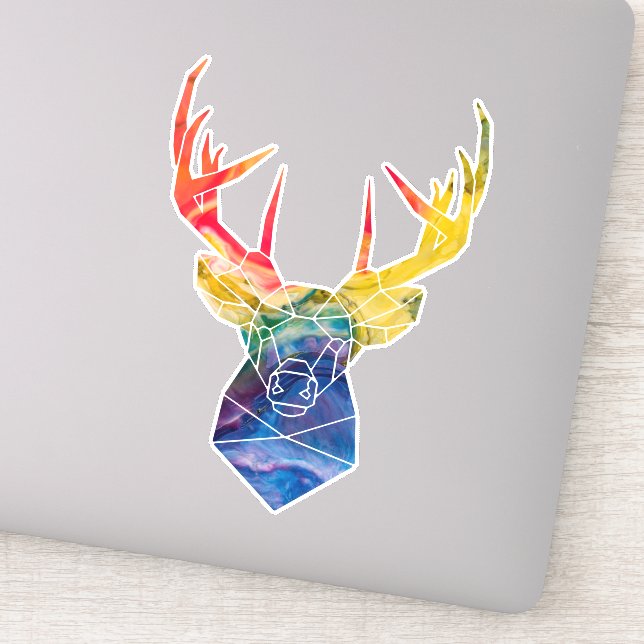 Adesivo Vinheta de veado de aquarela (Detalhe)