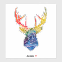 Vinheta de veado de aquarela