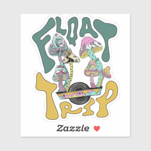 Adesivo Vinheta de viagem flutuante (Folha)