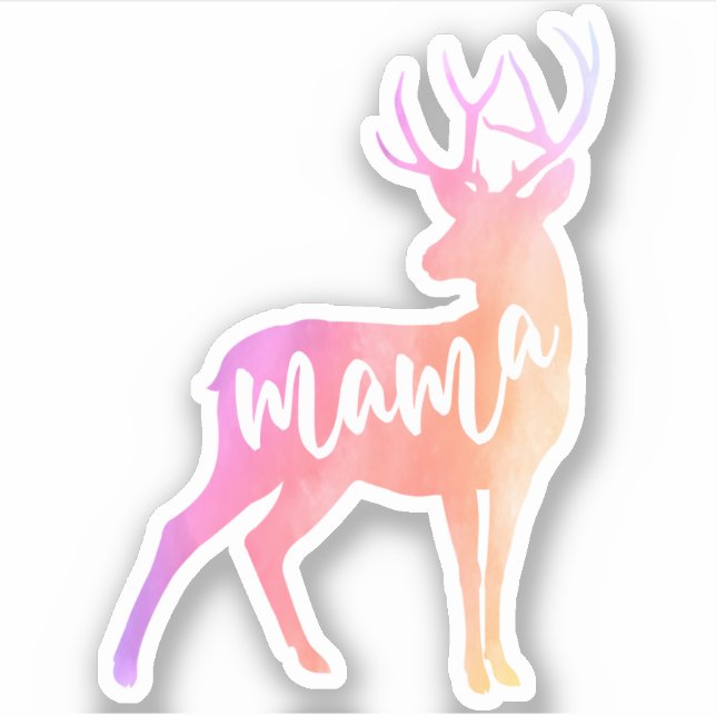 Adesivo Vinheta de Vidro de Mama Deer (Frente)