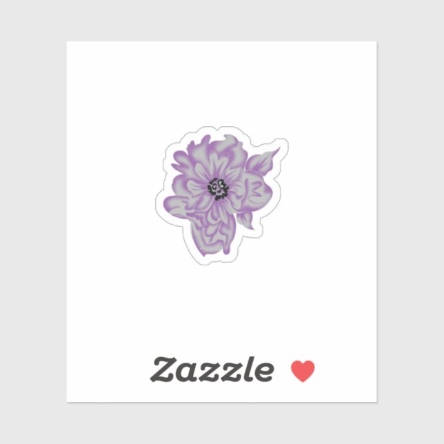 Adesivo Vinheta de vinil com corte artificial de flores (Folha)