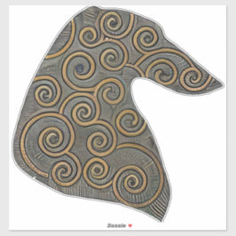 Adesivo Vinheta de vinil com corte de perfil Borzoi