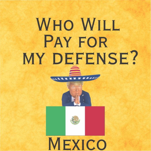 Adesivo Vinheta de vinil com corte personalizado da Trump  (Frente)