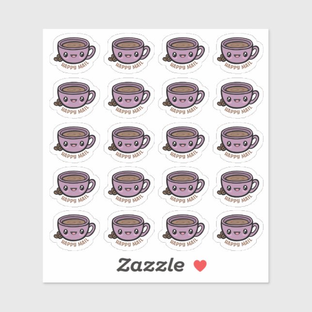 Adesivo Vinheta De Vinil Com Corte Personalizado Da Xícara (Folha)