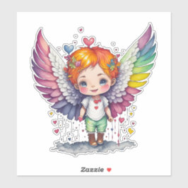 Adesivo Vinheta de vinil com corte personalizado de anjo c