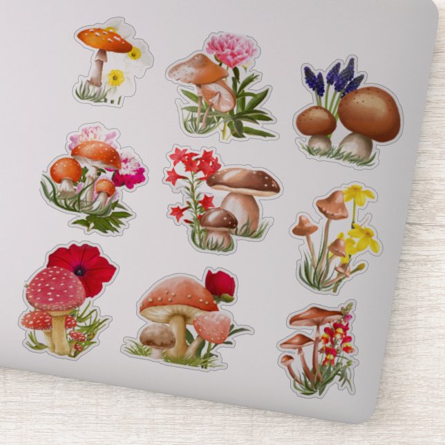 Adesivo Vinheta de vinil com corte personalizado de cogume (Detalhe)