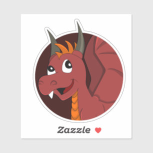 Adesivo Vinheta de vinil com corte personalizado de dragõe